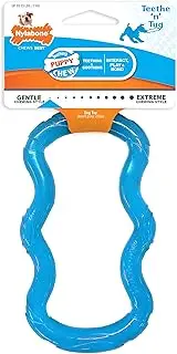 Nylabone Teethe 'N Tug Puppy Chew Toy for Dogs, Teething Play Toys for Puppies, Blue, X-Small - Up to 15 lbs, 1 Count
