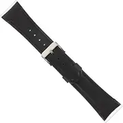 TINEASUR Leather Watchband for Smart Watch Strap Replacement Silver Wrist Bands Compatible