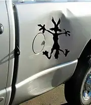 XTRAYXRAY Funny Coyote Splat Sticker Car Decal Window Bumper Decal Sticker Suitable for Cars, Trucks Great for Dents (Black)