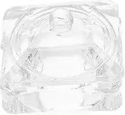 VINTORKY Glass Nail Bowl Storage Acrylic Nail Supplies Cup Lid Elegant Storage Container