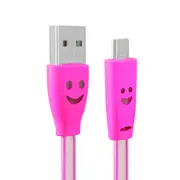 1.0M USB 2.0 to Micro USB LED Charging Data Line for Tablet Cell Phone 31 YELLOW