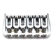 6 String Guitar Fixed Bridge – Metal Hardtail Bridges Replacement Part Silver
