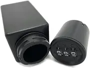 Locking Bottle | Combination Lock | Prevent Pill Theft, Secure Medication or Small Valuable Items | Child-Resistant, Senior-Friendly Black