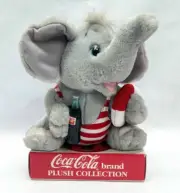 Coca-Cola Plush Collection 8" Lifeguard Elephant w/ Coke Bottle - New in Box