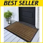 Low Profile 32" x 20" Bright Brown Door Mat - Heavy Duty Indoor/Outdoor Rug