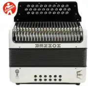 Hohner Corona C-II Next Generation GCF Diatonic Accordion White Rainbow + Straps