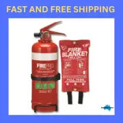 FirePro Fire Extinguisher 1kg + Blanket 1m x 1m Kit Home Car Caravan Boat