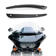 Windshield Side Trim for Harley Road Glide, Motorcycle Split Front Windscreen Side Trim for Road Glide Special FLTRXS, Road Glide Ultra FLTRU, Road Glide FLTRX 2015-2022 (Black)