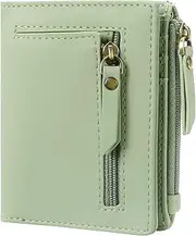 [GOIACII] Women's Small and Short Format Wallet with RFID Blocking, Women's Leather Coin Compartment, Mini Short Purse for Women