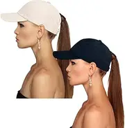 [Bucaum] Cross Hat Womens Baseball Cap -Cross Ponytail Hat Baseball Cap