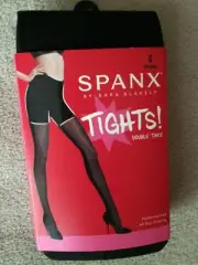 SPANX Size C VERY BLACK DOUBLE TAKE TIGHTS Style 20083R NWT