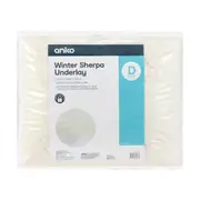 Winter Sherpa Underlay - Double Bed, Beige