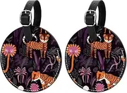[YTYVAGT] Luggage Tags for Suitcases,Travel Tags for Luggage,Forest Animals Tiger Snake,2-Pc