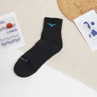 在飛比找Yahoo奇摩購物中心優惠-Mizuno 襪子 Ankle Socks 短襪 黑 水藍 