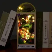 DIY Firefly Forest Book Nook Kit, Miniature Dollhouse with Furniture
