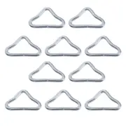 10Pcs Triangle Ring Buckle V-Rings for Straps, Trampoline, Bags