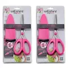 Wiltshire Staysharp Pink Kitchen Scissors Cuts Hard & Soft Foods - Set of 2