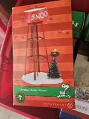 Peanuts / Department 56 Snoopy’s Water Tower Christmas Village. 2014.