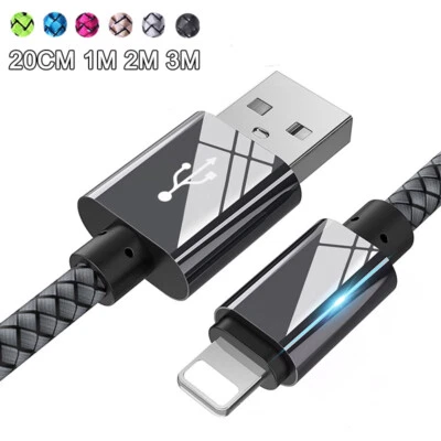 Heavy Duty USB Charger Cable Fast Charging for iPhone 14 13 12 11 Pro Max XS XR