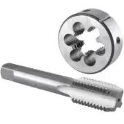 1"-8 UNC Tap and Die Set, 1" x 8 UNC Machine Thread Tap and Round Die Right Hand