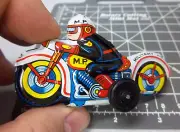Vintage pull back Tin Toy Motorcycle Military Police, made in Japan, NEW!