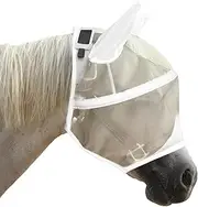 Equine Fly Cover | UV Fly Cover for Horses - Comfortable Sun Protection Repeller Mesh Semi-Transparent for Mule Cob Yearling Foal Cattle