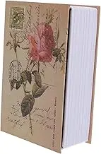 COHEALI 1 PC Book Safe Box Metal Security Safe with Key Lock Creative Rose Design Durable for Hiding Cash Jewelry and Important Documents