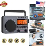 4000mAh Rechargeable AM/FM Shortwave Radio - Portable Emergency Weather Alert