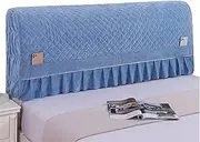 Bed Headboard Covers,Dustproof Protector Cover,High Elastic Bed Dustproof Daybed Backrest Decoration, Dustproof Cover for Bedroom Decor (Color : Blu, Size : 200cm)