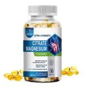 Magnesium Citrate 1000mg Capsules Super Strong Effective 120 Pcs 2 Month Supply