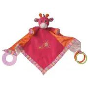 Mary Meyer Jasmine Pink Giraffe Plush Activity Blanket