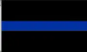 Thin Blue Line 3' x 5' Police Flag with brass grommets - 3x5 100D GROMMETS TRUMP