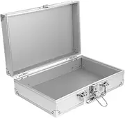 LIFKOME Lockable Storage Box Aluminum Alloy Toolbox Travel Suitcase Mini Briefcase for Boys and Girls Microphone Holder Portable Tool Case Craftsmen Carry Box Travel Luggage Organizer Case