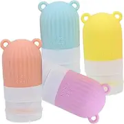 Vaguelly Travel Size 30ml Silicone Jars Squeezing Makeup Containers Leakproof Dispenser Bottles for Creams Lotion Butter