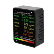 6 In 1 Pm2.5 Pm10 Hcho Tvoc Co Co2 Air Quality Formaldehyde Detector Co2 Home Office Monitor Hotel Desktop Air Quality Tester