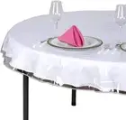 SOFINNI Clear Plastic Tablecloth Protector, round Table Cloth Vinyl (70" Round)