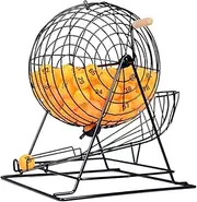 Metal Bingo Cage Wheel Manual Lottery Machine Lottery Drawing Machine for Entertainment Venues Large Groups Parties Holds 100 Balls
