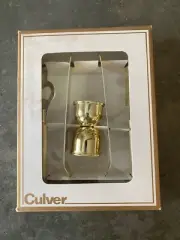 Mid Century Gold Culver 4 Piece Bar Tool Set 089 Tongs Opener Ice Pick Shot Jig