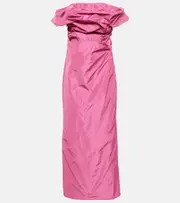 [Staud] Staud Andrea off-shoulder maxi dress AU 6 pink