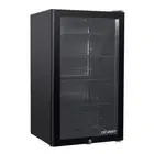 Devanti 98L Bar Fridge Glass Door w/Light Black
