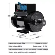 Small Diesel Generator 5KW Single-Phase Stand-Alone 220V Gasoline All-Copper