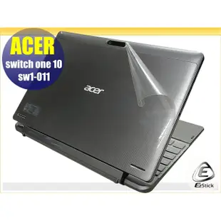 【Ezstick】ACER Switch One 10 SW1-011 透氣機身保護貼(平板背貼、鍵盤基座貼)DIY包膜