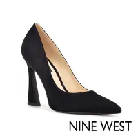 在飛比找Yahoo奇摩購物中心優惠-NINE WEST TRENDZ 麂皮尖頭高跟鞋-黑色