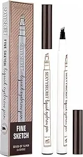 Ezonedeal Microblading Eyebrow Pen, Liquid Eyebrow Pen, Waterproof Brow Pencil with Micro-Fork Tip, Smudgeproof Long Lasting Fine Sketch Microblading Pen - Eyebrow Pencil (Chestnut)