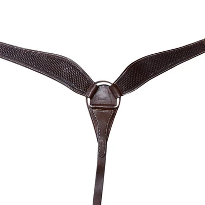 Hilason Western Roping Horse Breast Collar Basket weave Chocolate