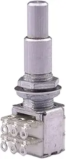 KieTeiiK Bass Potentiometer, 1 Piece Stacked Potentiometer B5K/B10K/B50K/B100K/B250K/B500K Stacked Double Concentric Potentiometer with Center