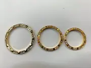 CREATED DIAMOND SAPAHIRE pyramid BEZEL insert ring fits Rolex DATEJUST Men Mid