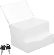 Generic Acrylic Donation Box with Lock Large Ballot Box for Feedback Raffles and Business Cards for Office Charity Drives and Contest Events Sleek Secure Design with Generous Capacity and