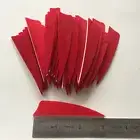 50PCS 3inch Red Shield Archery Fletches Fletching Arrow Feathers RW LW