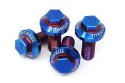 4x BMS Titanium Strut Cross Brace Bolts for Kia Stinger/Genesis G70 Burned Blue
